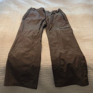 Brown, waterproof, ski/snowboard pants